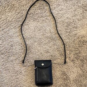Chic Black Leather Crossbody Bag